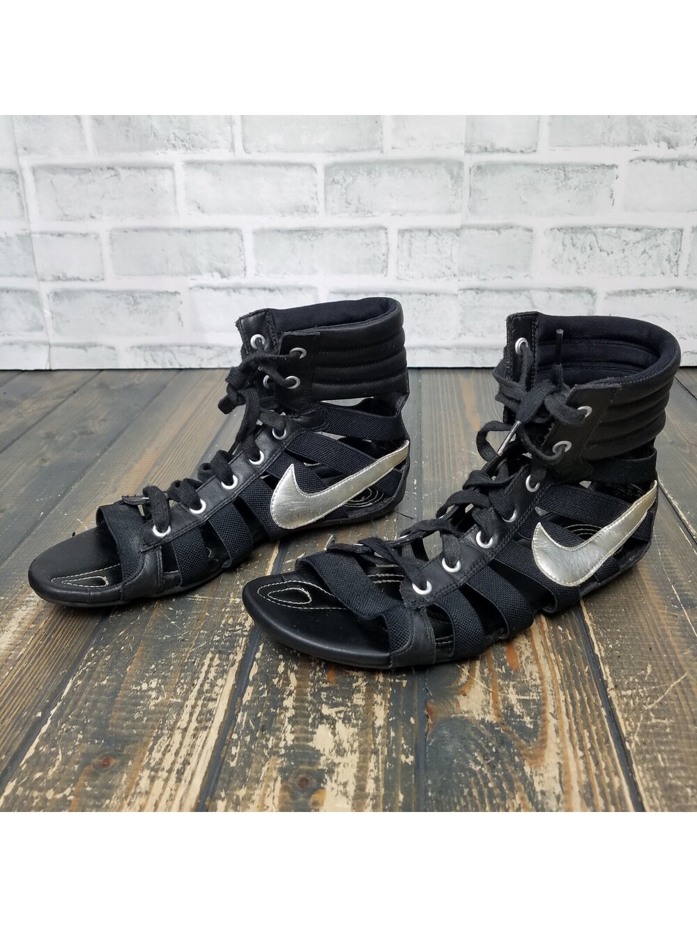 Nike Gladiator 2 High Top Sandals Women's 8 US 39 EUR BLACK Shoes